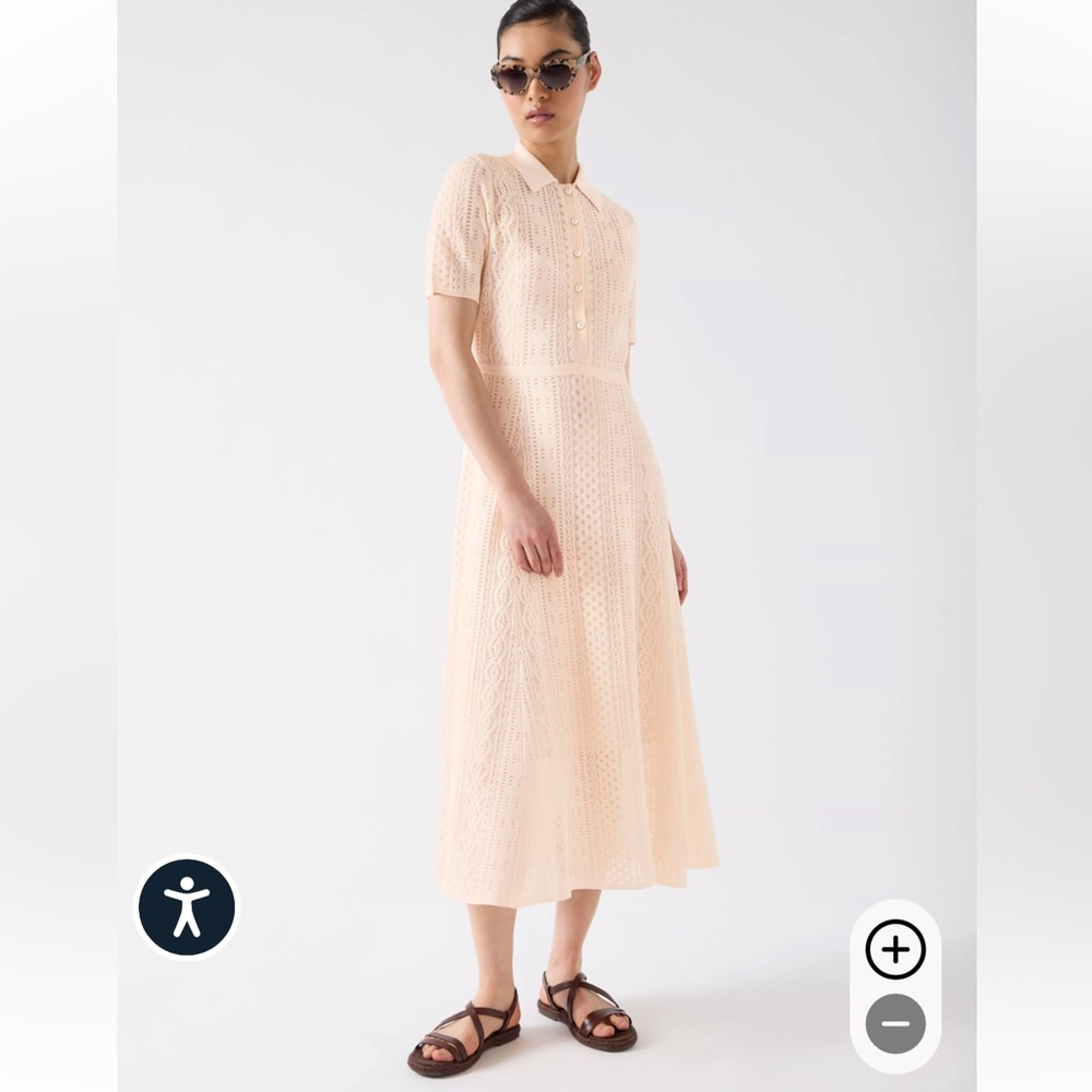 NWT LK Bennett Soft Pink Dean Lace Knit Dress